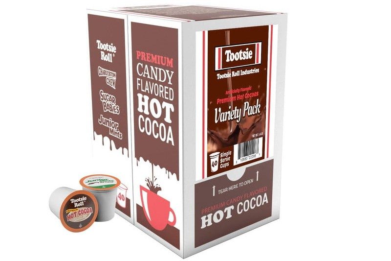 Box of Tootsie brand hot cocoa K-Cups