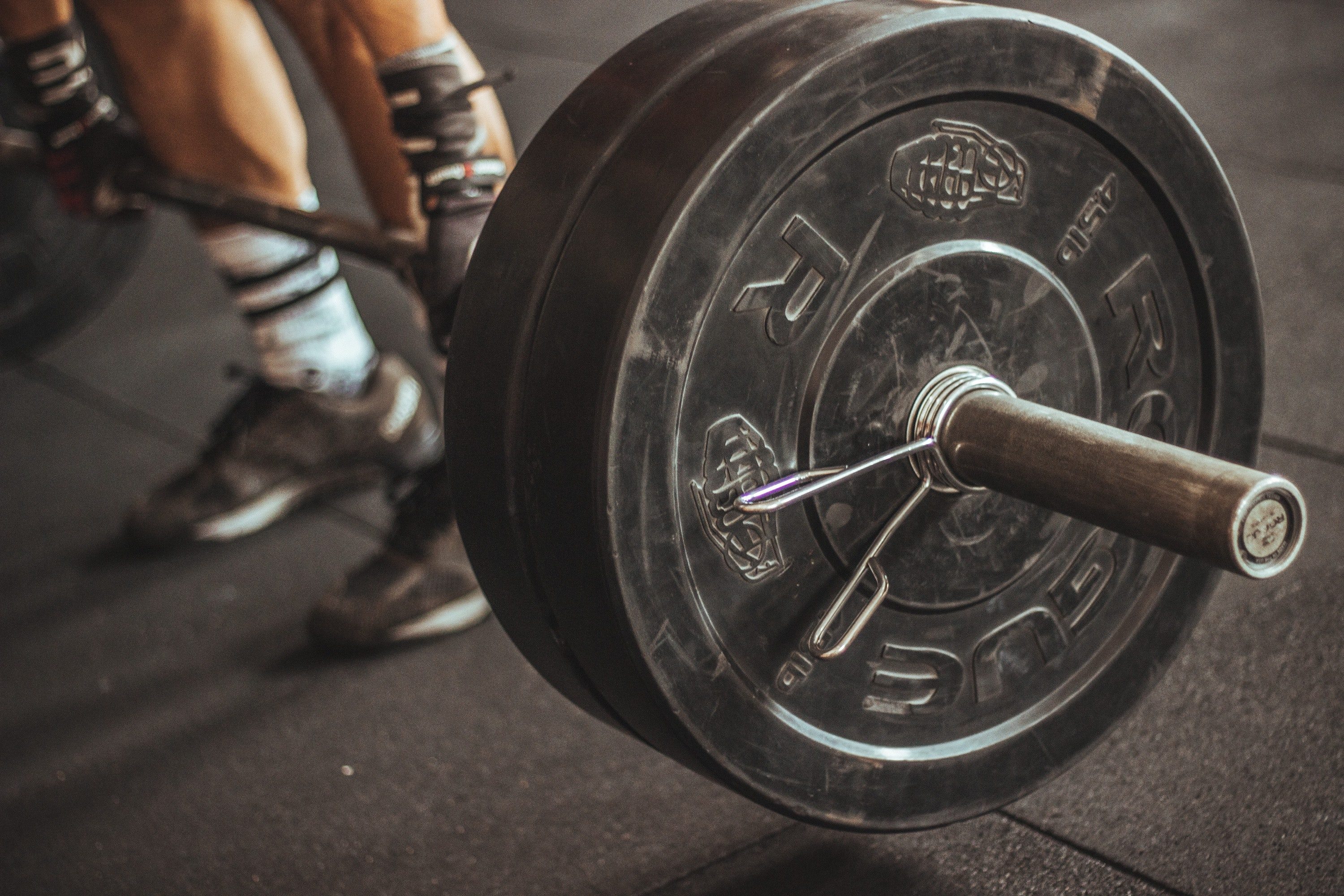 Heavy barbell.