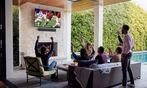 Vizio 65-Inch TV mounted to wall