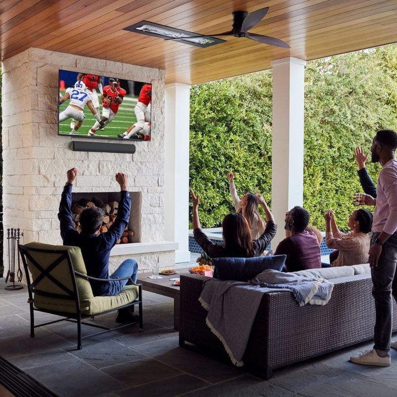 Vizio 65-Inch TV mounted to wall.