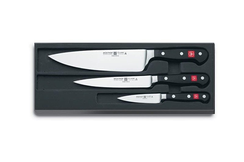 A set of three Wusthof classic knives.