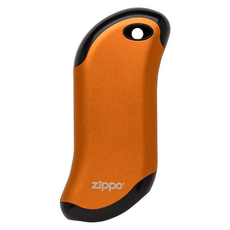Orange Zippo Heatbank Rechargeable Hand Warmer displayed on a white background.