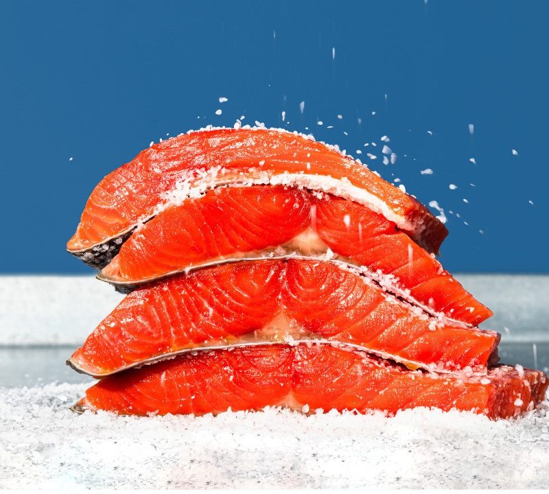 Stack of Alaskan Salmon.