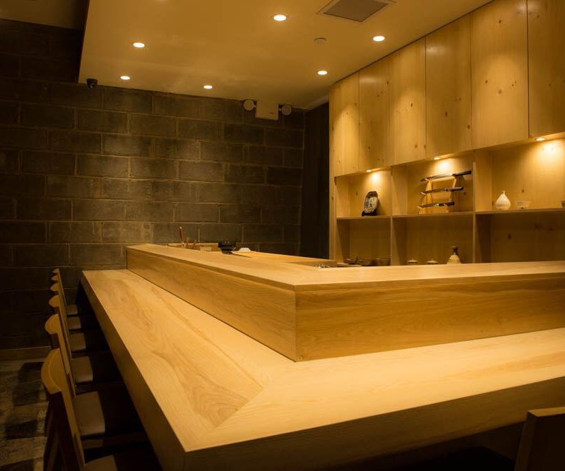 Interior of Sushi AMANE.
