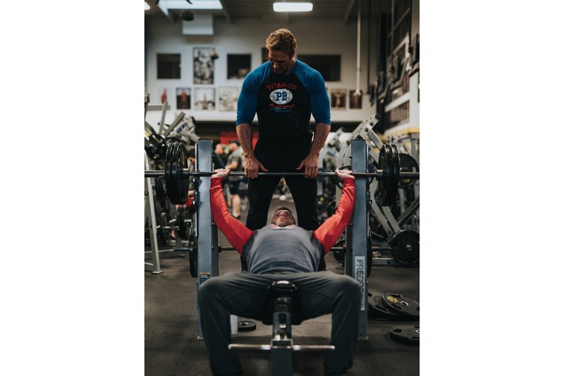 Men Bench Pressing