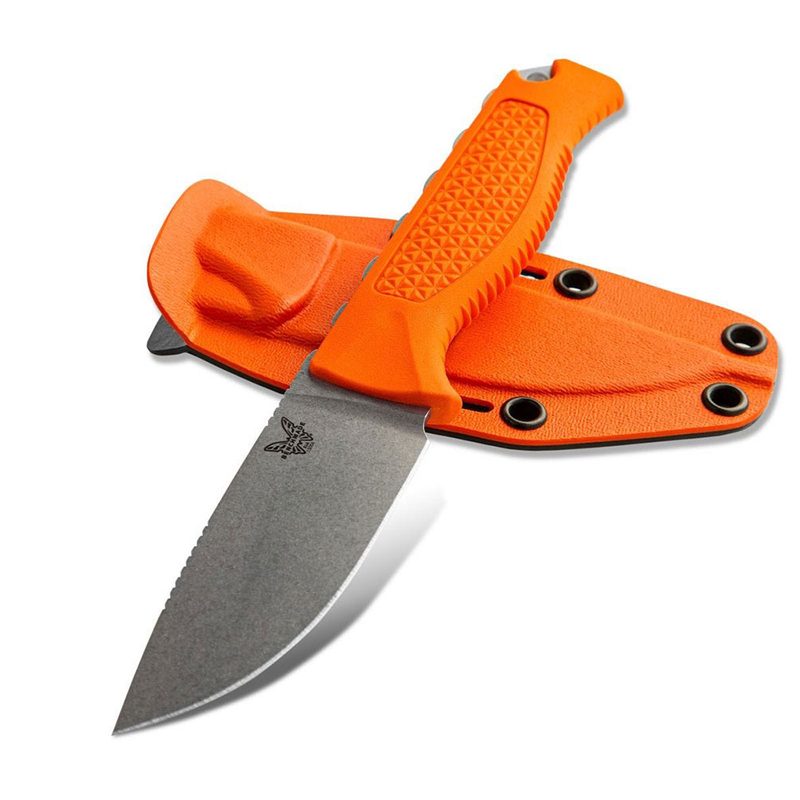 Benchmade Steep Country Hunting Knife isolate on a white studio background.