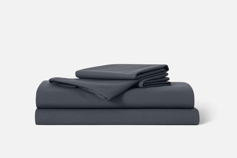 A folded Brooklinen Classic Core Sheet Set.