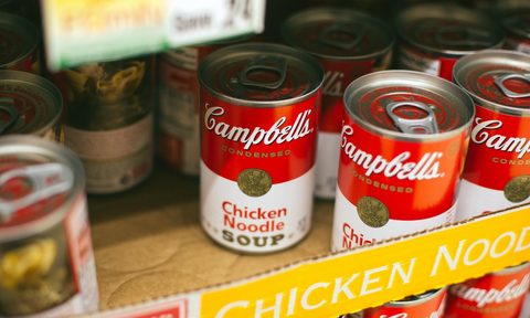 Canned soup is high in sodium