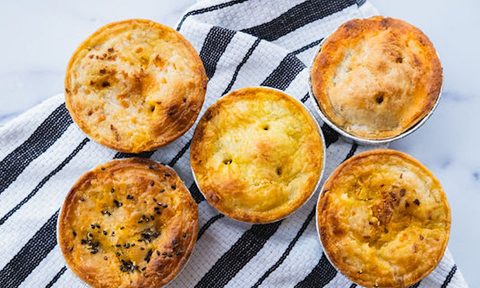 5 different pies from East Bay Pie Co.