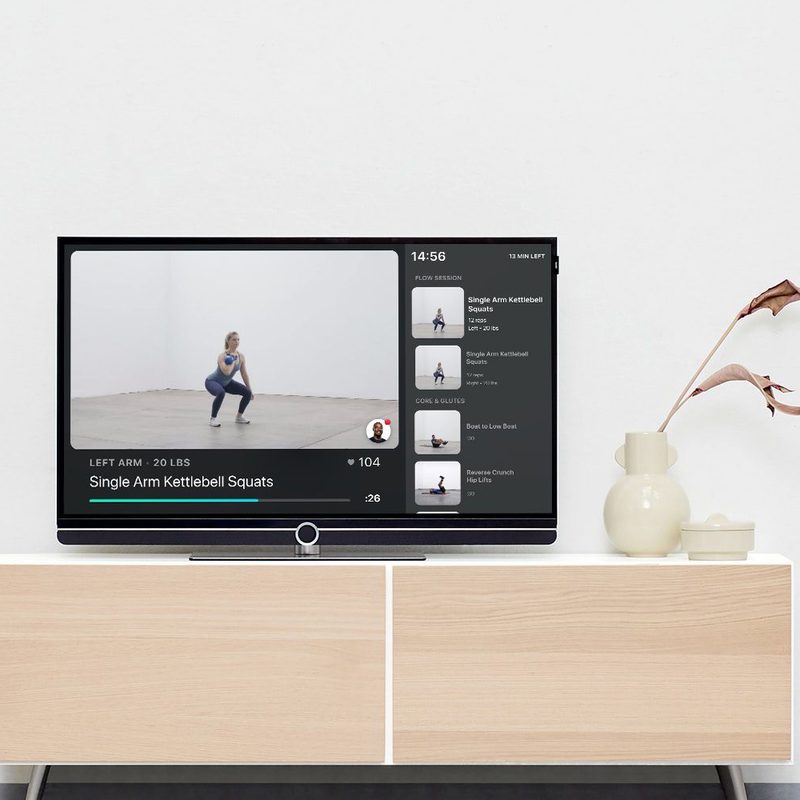 Future personal training app being streamed with Apple AirPlay.