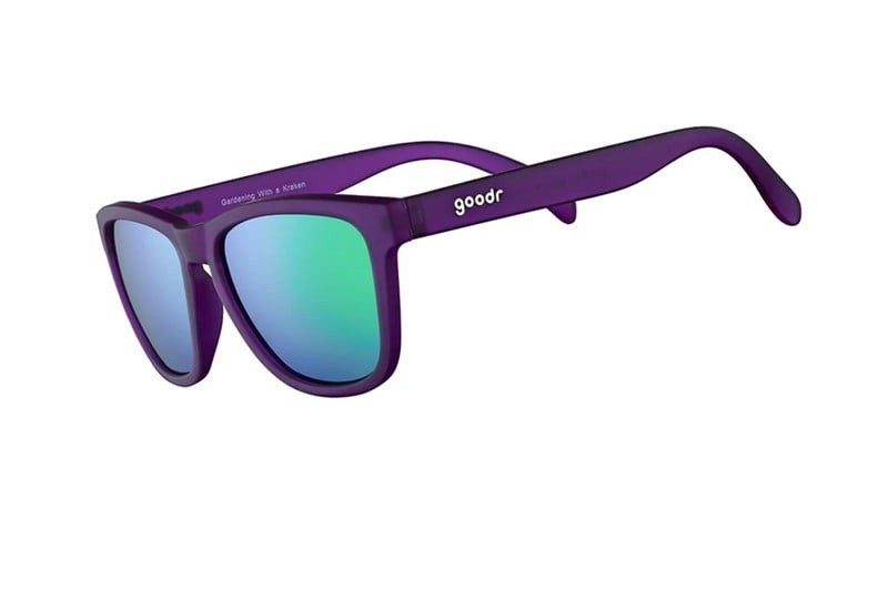 Goodr purple sunglasses.