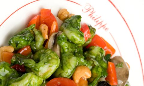 Plate of Green Prawns from Philippe Chow.
