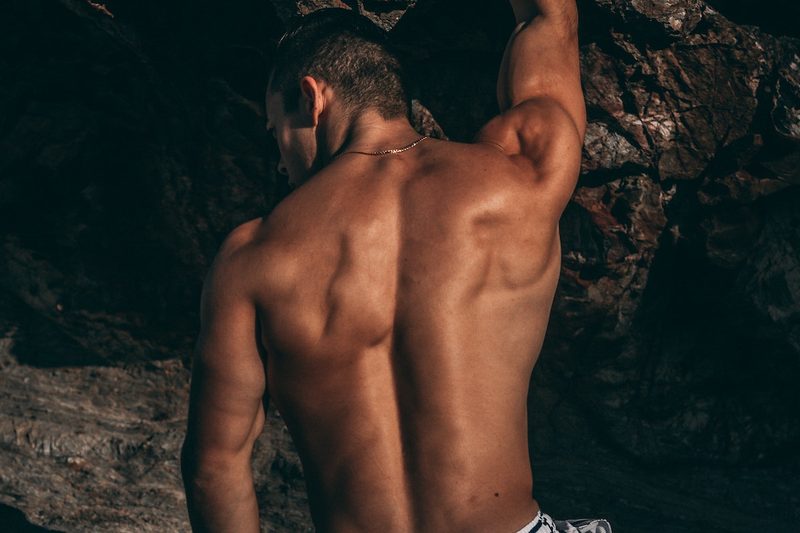 A man with strong lats.