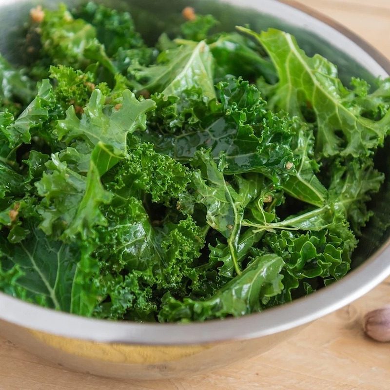 Kale in bowl.