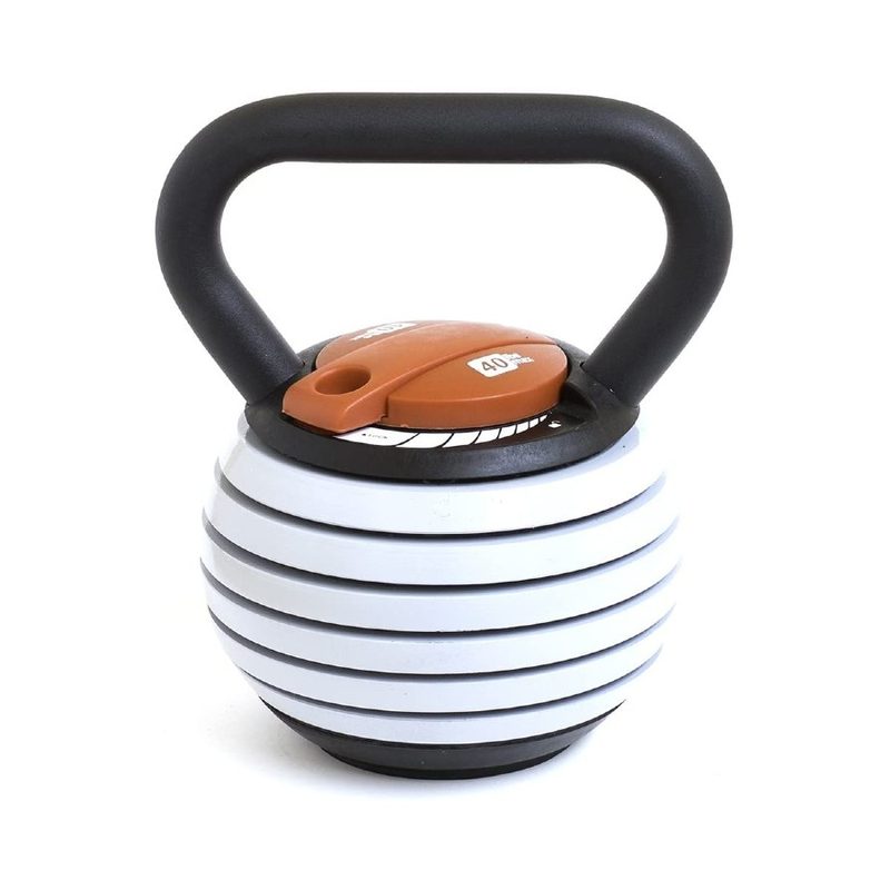 A Kettlebell Kings Adjustable Kettlebell.