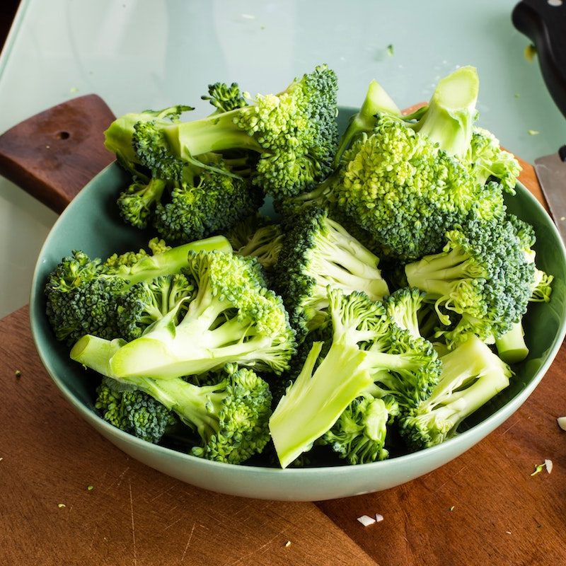 Fresh broccoli in a bowl