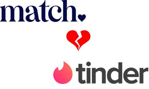 Match breaks up with Tinder (logos)