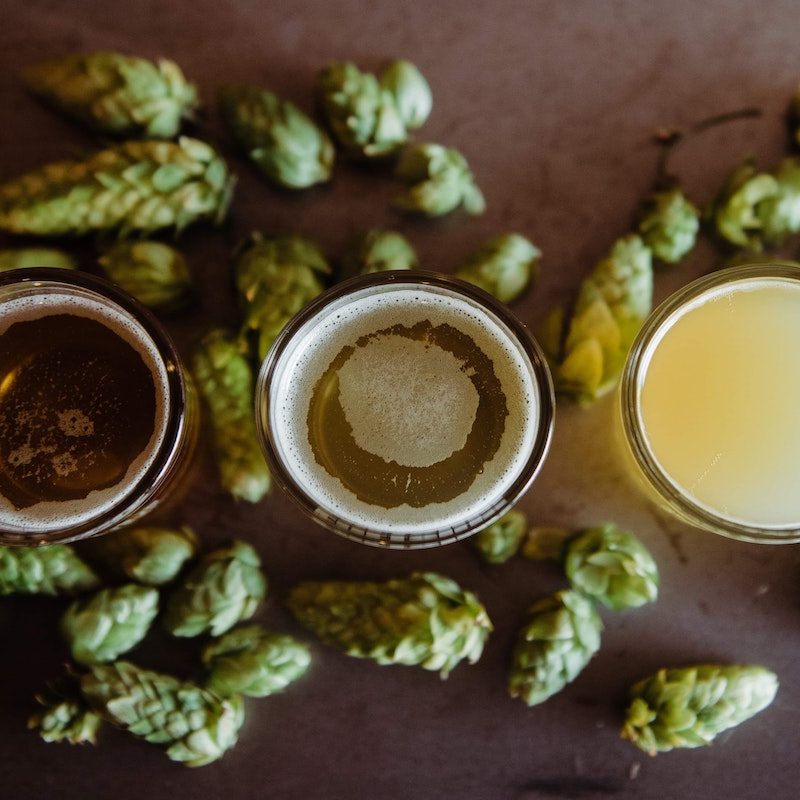 Beer with hops