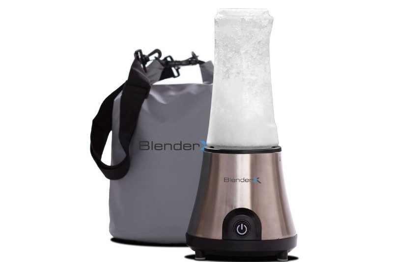 portable blender with a carrying case.