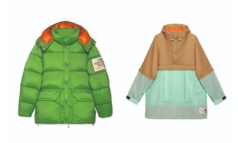 The North x Gucci, chapter two, includes these functional jackets in classic styles and funky colors.