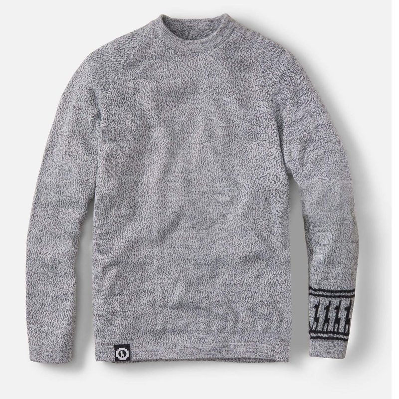 Gray Paka Apparel The Costa Sweater on a plain background.