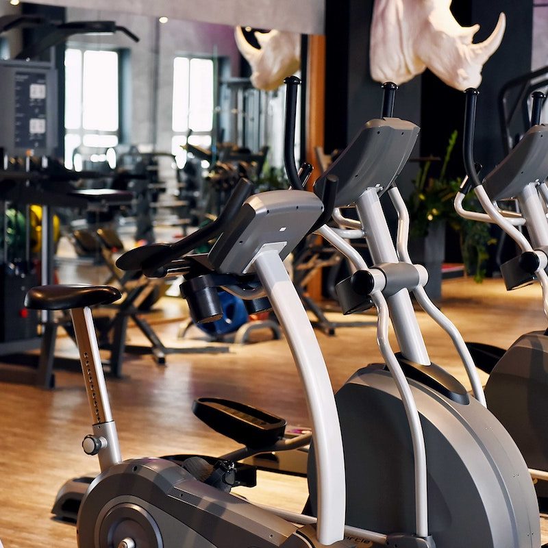 Aerobic cardio gym equipment.