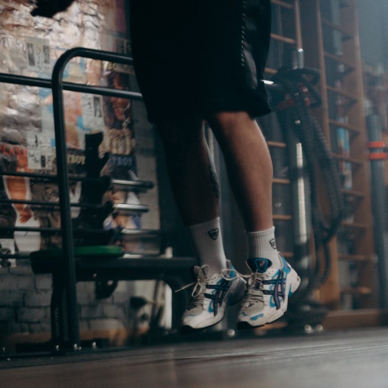man jumping.