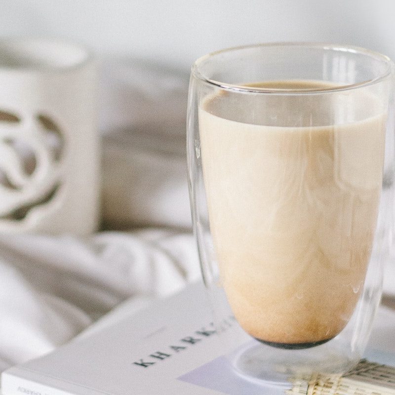 Creamy bulletproof coffee.