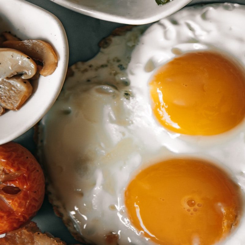 fried eggs.