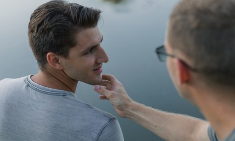 Man with a chiseled jawline