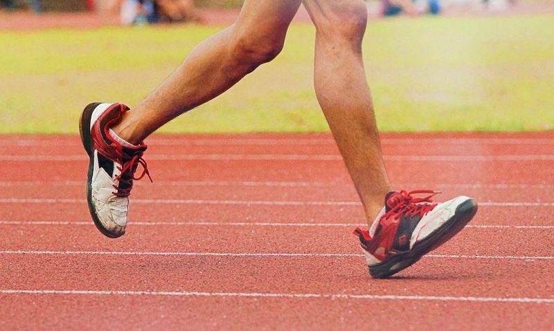 Running legs on a track