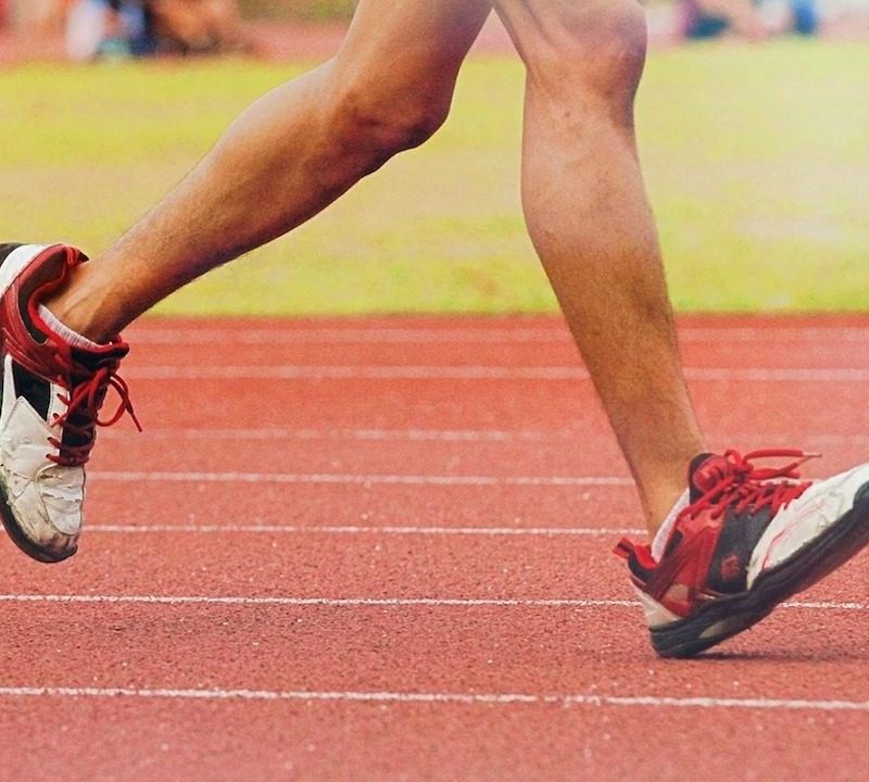 Running legs on a track