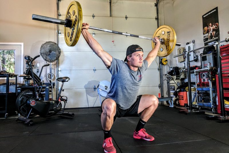 man doing hip exercise.
