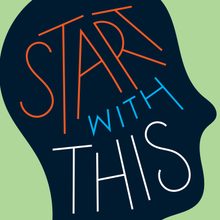 The logo of Start with This, featuring a silhouette of a person's head on mint background.