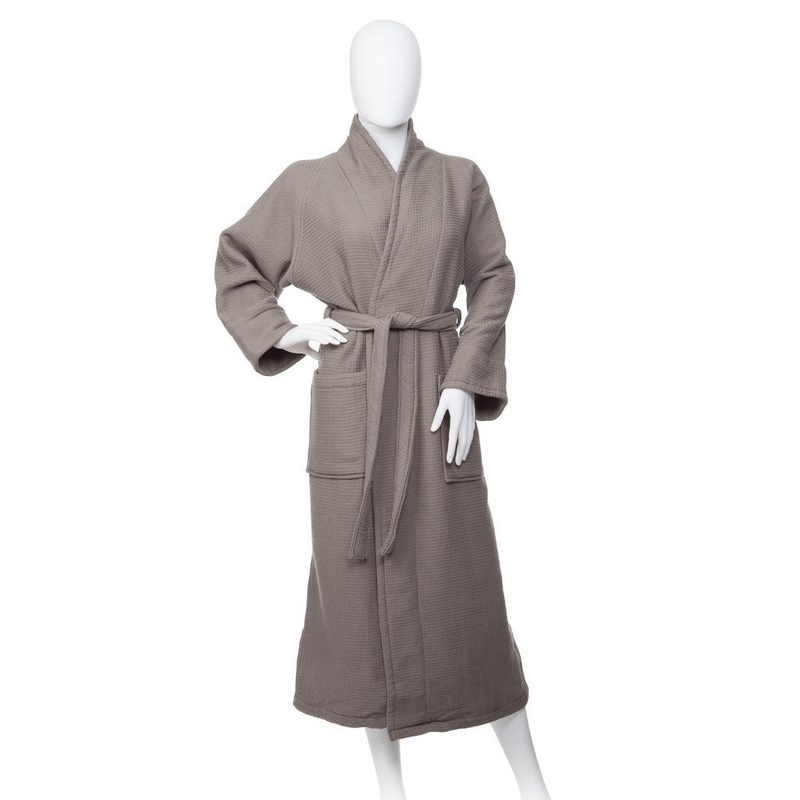 A mannequin wearing the Superior Bath Robe.
