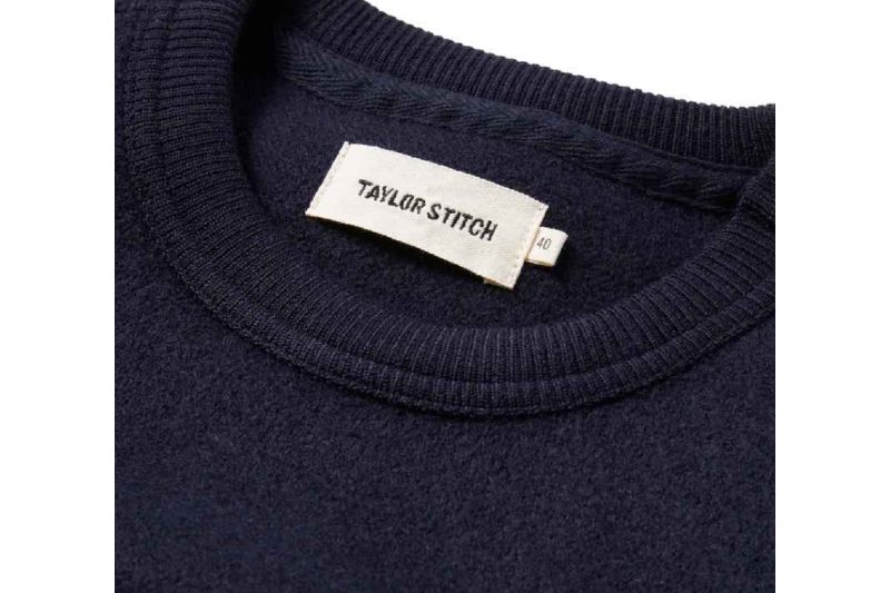 Taylor stitch sweater in navy.