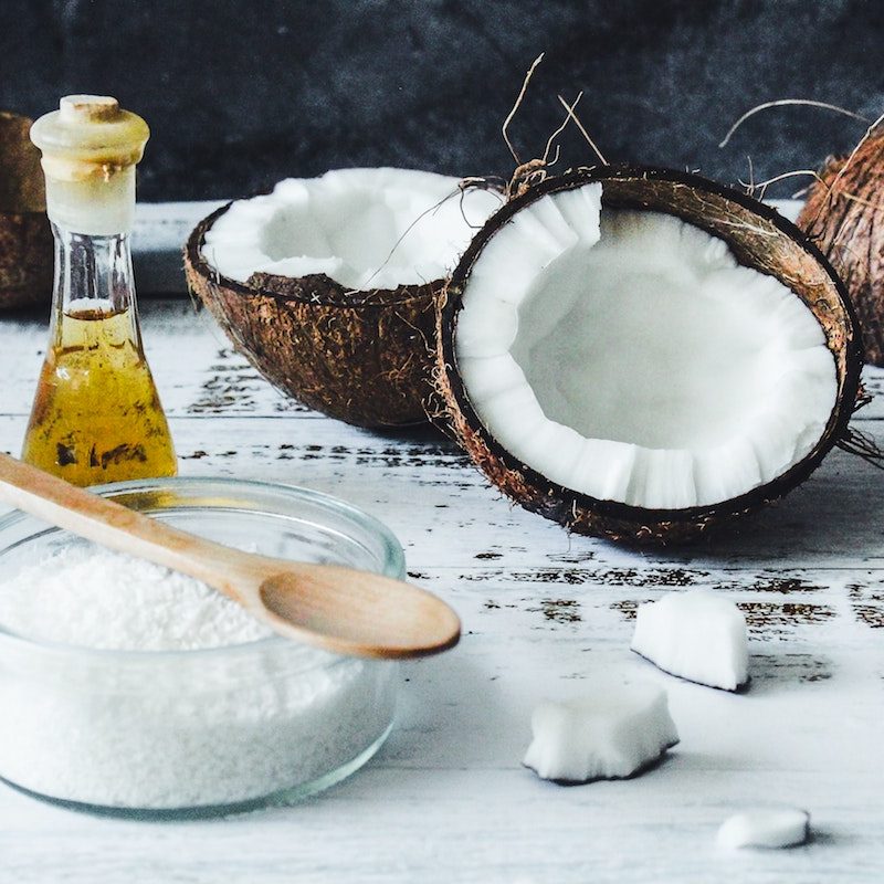 Coconut with oil