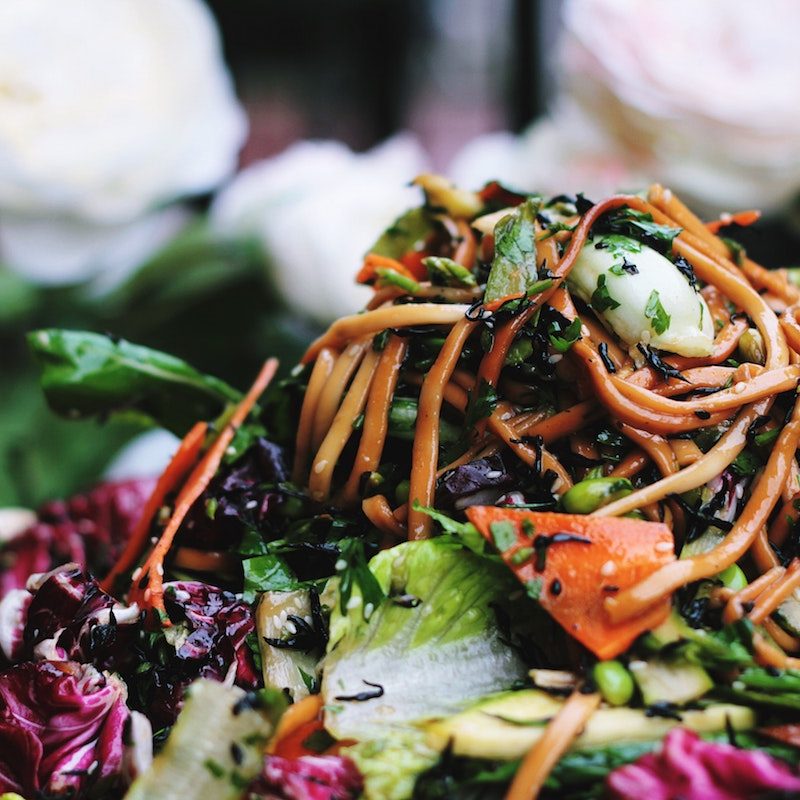 plant-based noodle salad.