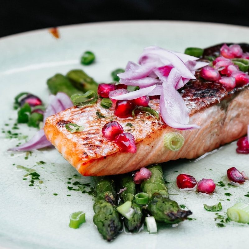 Juicy salmon fillet