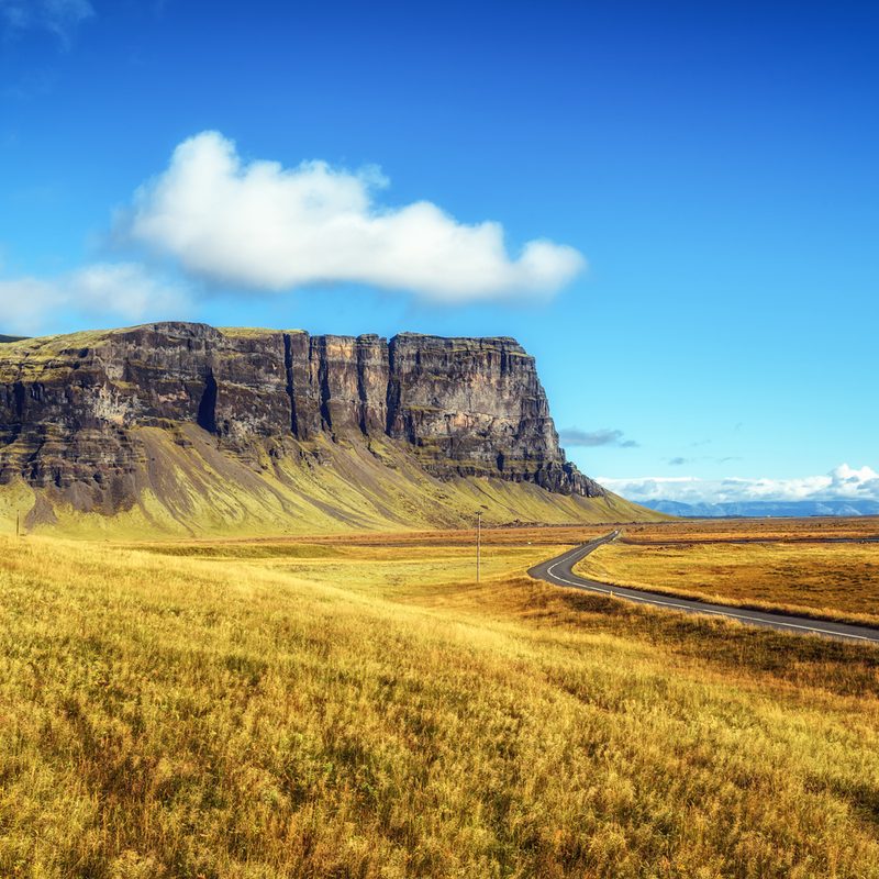 A view of a landscape in Ring Road, Iceland.