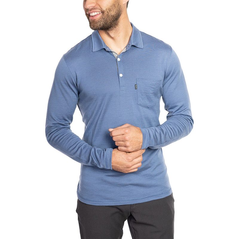 Woolly Clothing Men's Merino Wool Rugby Polo will add miles to your wardrobe.