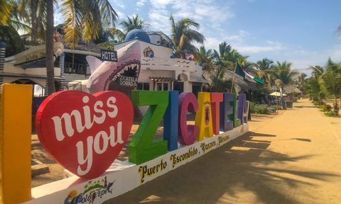 Party at Zicatela Beach in Puerto Escondido.
