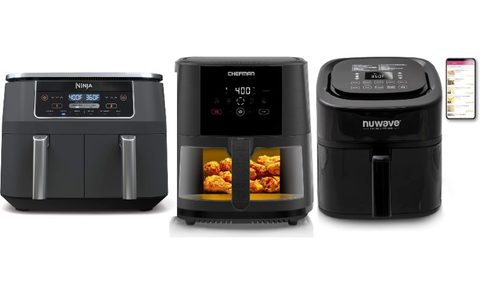 Three different air fryers to compare costs.