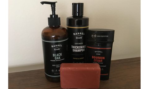Barrell and Oak's grooming products