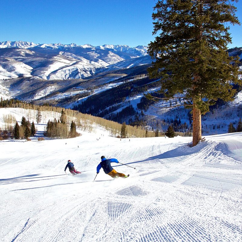 Skiiers shred slopes at Beaver Creek ski resort
