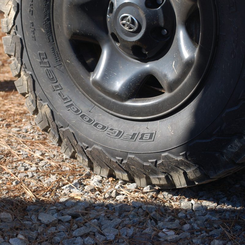 The sidewall of the BFG KO2 All-Terrain Tire.