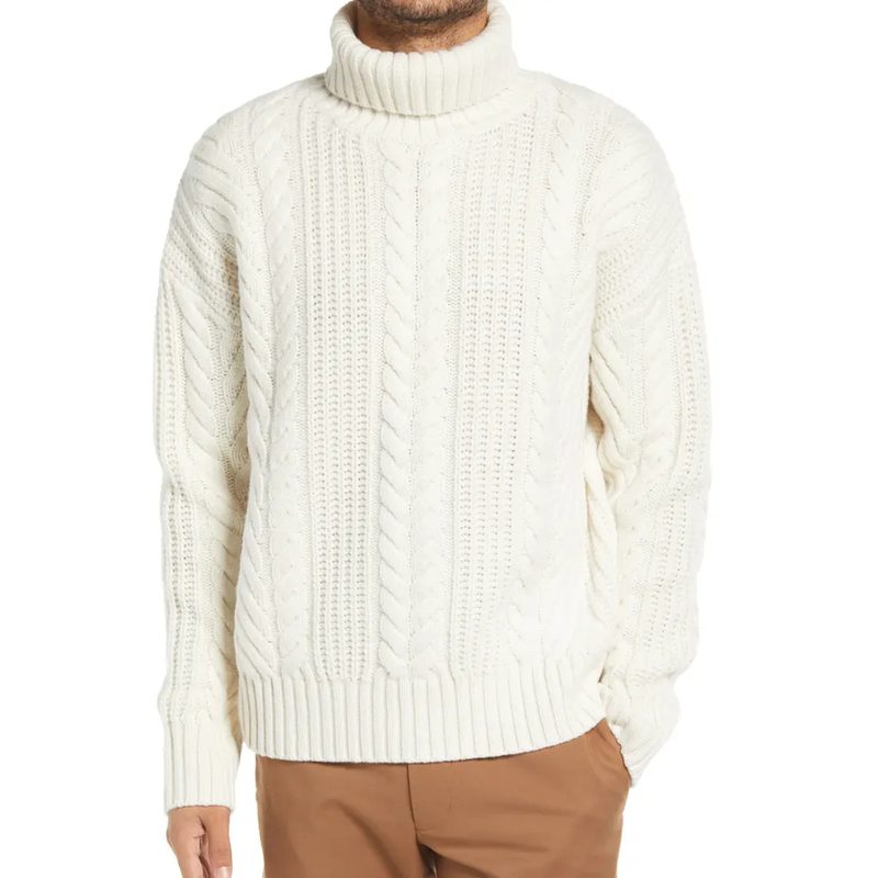 best mens cable knit sweaters boss turtleneck
