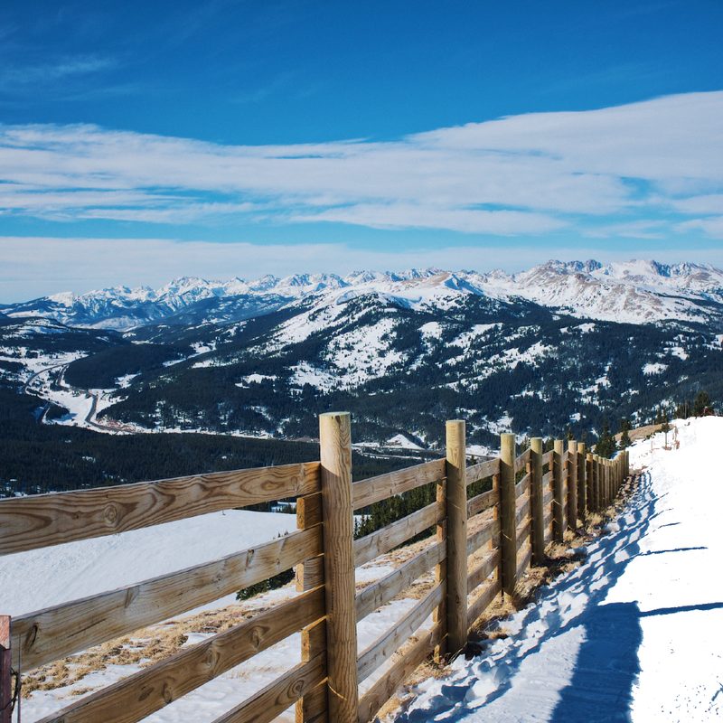 View from Breckenridge Ski Resort overlooking mountains