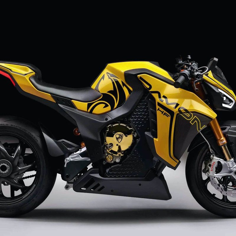 All-electric Damon HyperFighter Colossus trim side profile.