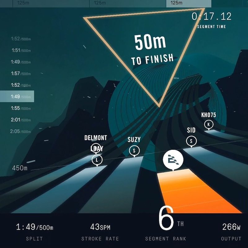 Ergatta rowing game is 3D.